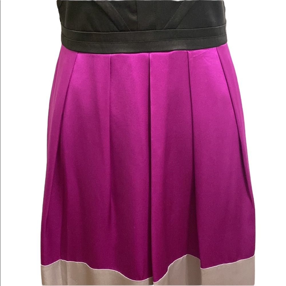 GIANNI BINI silk corset color block mini dress - Picture 5 of 13